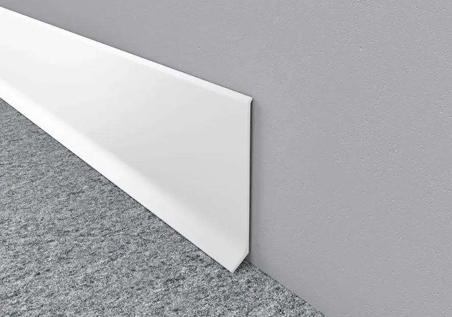 Алюминиевый плинтус 100мм белый